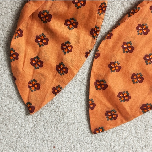 Anthropologie & Other Stories Skirt Printed Tie Front Midi Skirt Orange Size 4 - Picture 8 of 16